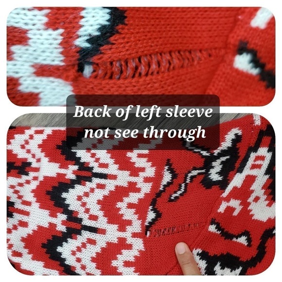 33 Degrees Mens Ugly Christmas Ostrich Scarf Holiday Knit Crewneck Sweater - Picture 11 of 11